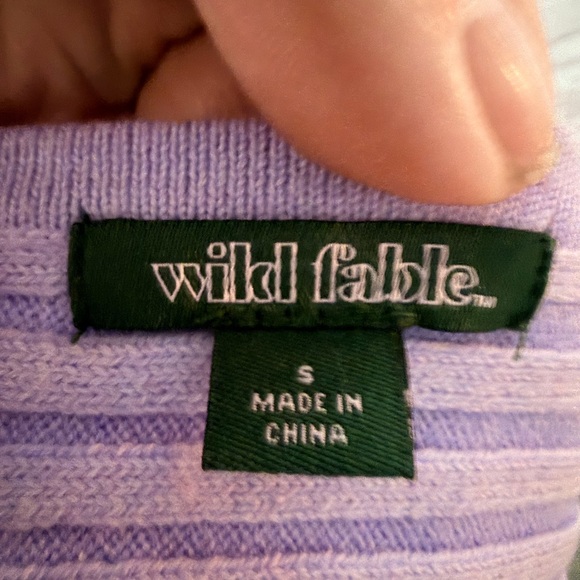Wild Fable Ribbed Lavender Crop Top SZ S Sexy - Picture 5 of 5